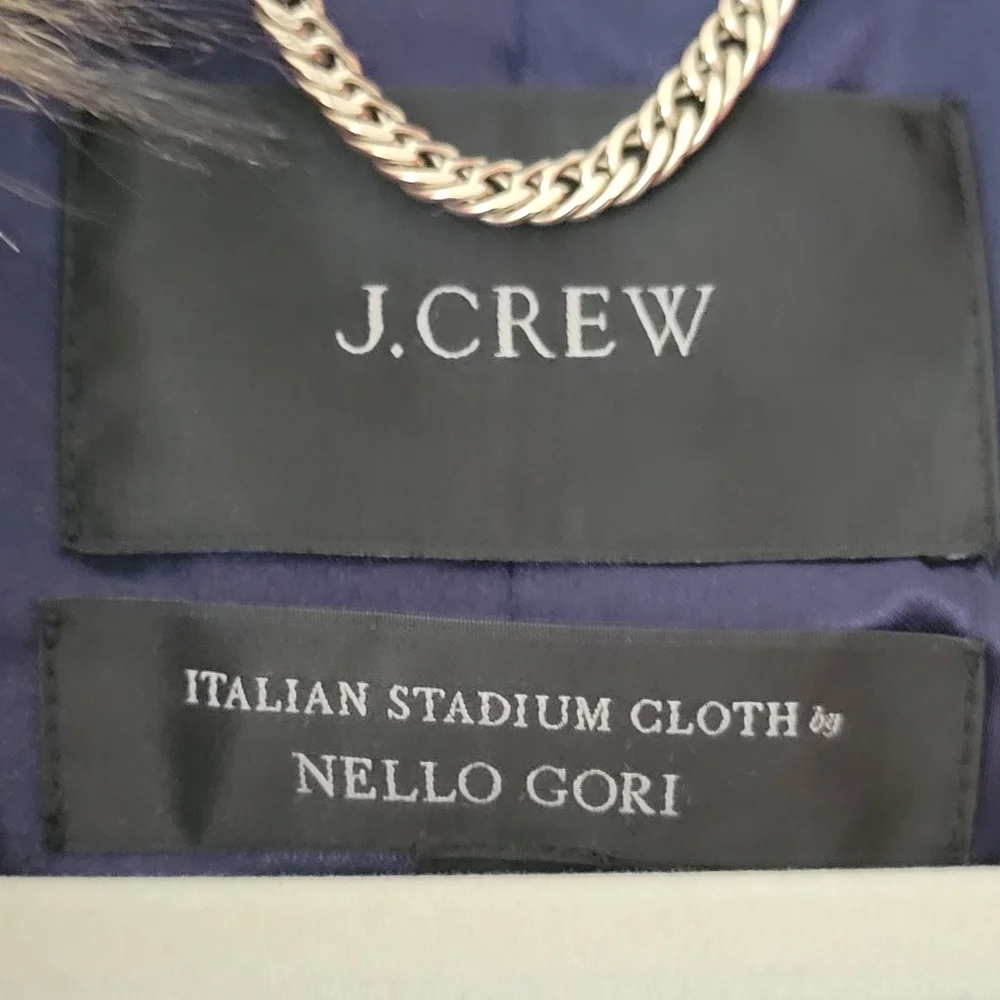 J. Crew Chateu Stadium Wool Coat Sz 4 - Picture 4 of 6